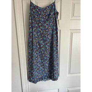 Vintage Harold’s Floral Dress, Ruffle Hem Size 6, Summer Garden, Zipper Back